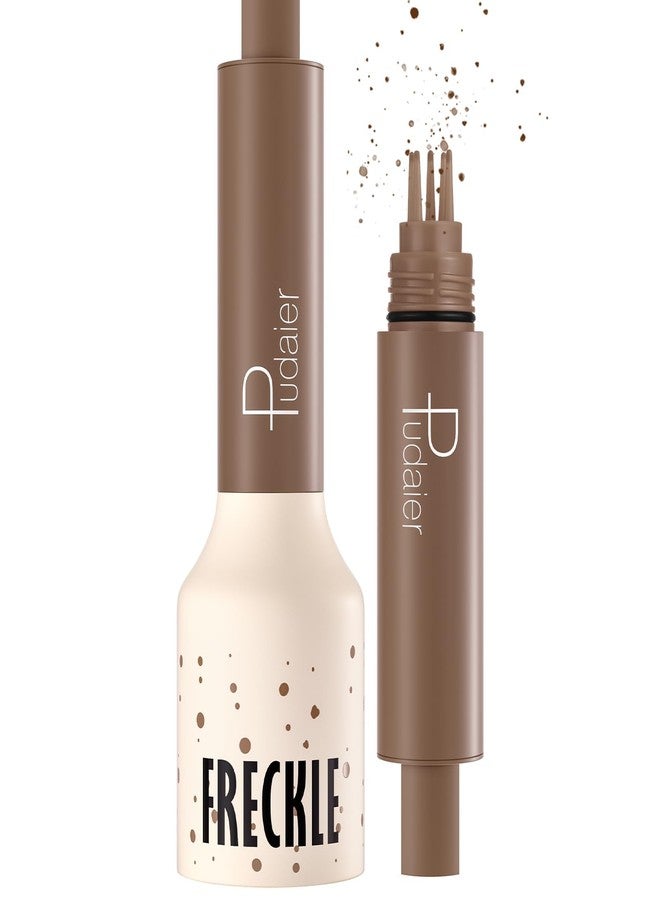 pudaier Light Brown Freckle Pen, Natural Faux Freckles Stamp, Waterproof Fake Freckles Stain Marker Pencil Tool, Upgrade 5-Point Quick Dry Long-Lasting Lifelike Freckle Sunkissed Makeup - Image 1